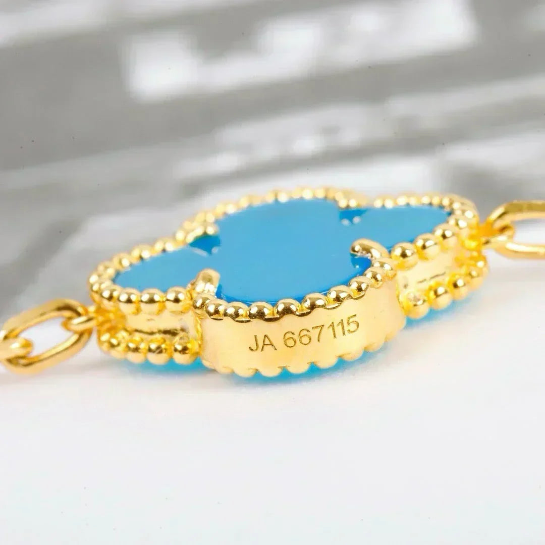 [Stellar Jewelry] CLOVER 5 MOTIF TURQUOISE BRACELET COLLECTION