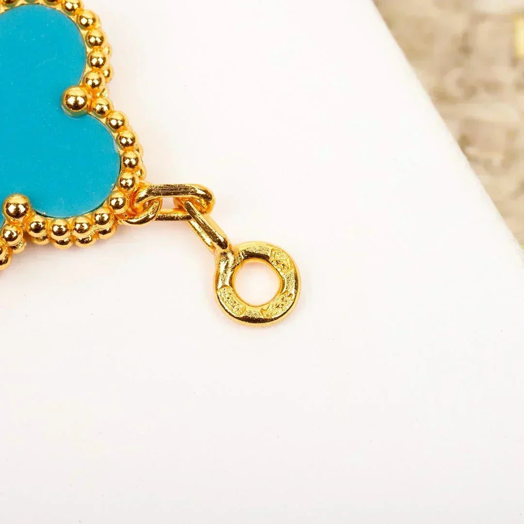 [Stellar Jewelry] CLOVER 5 MOTIF TURQUOISE BRACELET COLLECTION