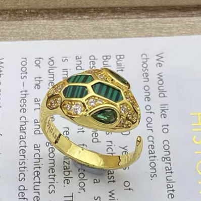 [Stellar Jewelry]BRAND NEW ASSORTED SNAKE HEAD MALACHITE RINGS