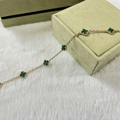[Stellar Jewelry]CLOVER 6 MOTIF MALACHITE BRACELET