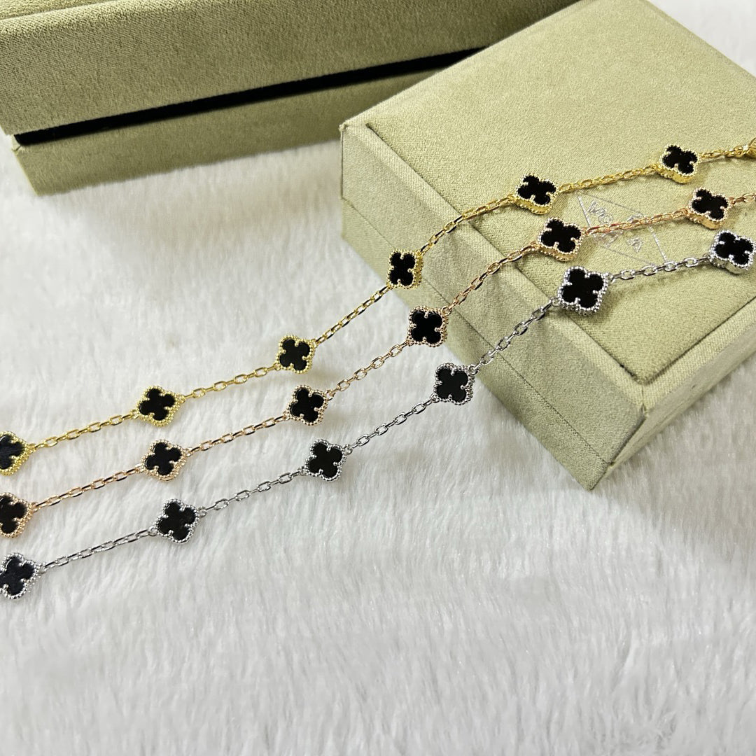 [Stellar Jewelry]CLOVER 6 MOTIF  ONYXS BRACELET