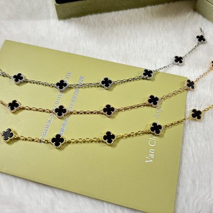 [Stellar Jewelry]CLOVER 6 MOTIF  ONYXS BRACELET