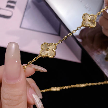 [Stellar Jewelry]CLOVER 10 MOTIFS LASER NECKLACE