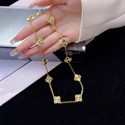 [Stellar Jewelry]CLOVER 10 MOTIFS LASER NECKLACE