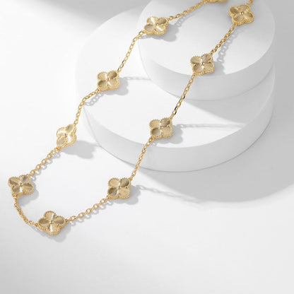[Stellar Jewelry]CLOVER 10 MOTIFS LASER NECKLACE