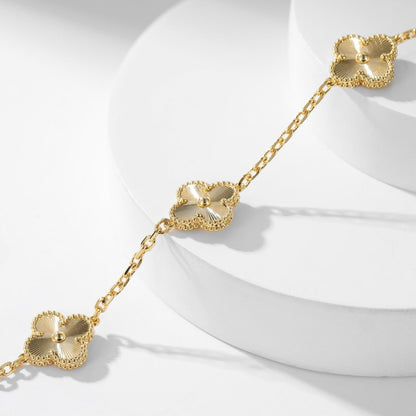 [Stellar Jewelry]CLOVER 10 MOTIFS LASER NECKLACE