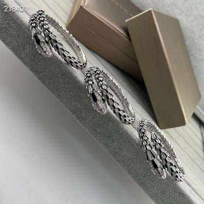 [Stellar Jewelry】NEW OBSIDIAN & DIAMOND SERPENT BRACELET