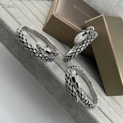 [Stellar Jewelry】NEW OBSIDIAN & DIAMOND SERPENT BRACELET
