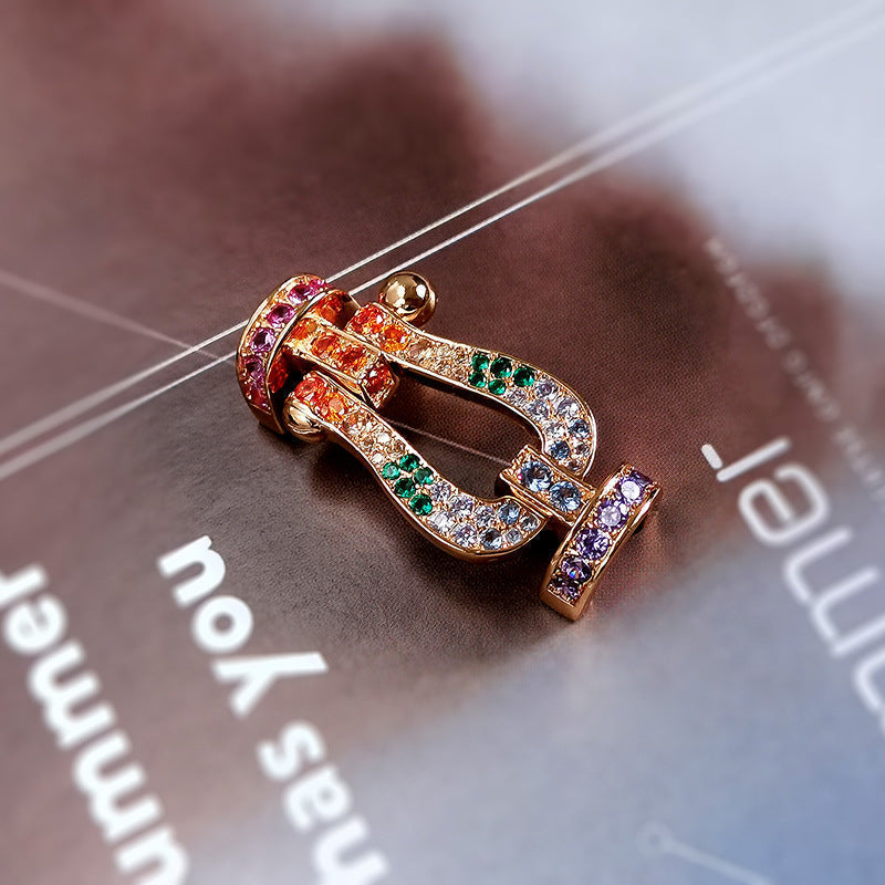 [Stellar Jewelry]FORCE LARGE HORSESHOE  COLORED DIAMOND BRACELET ROSE GOLD