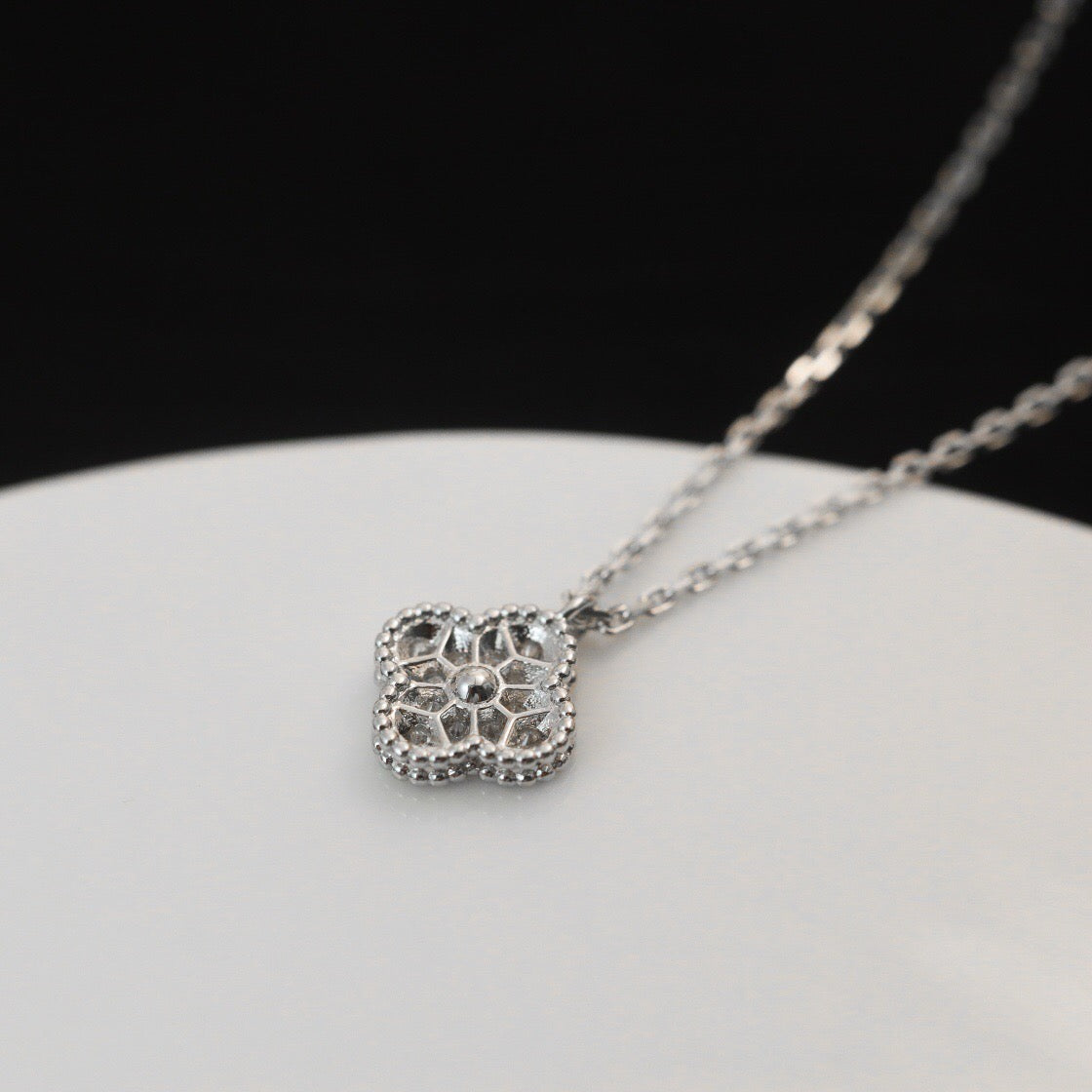 [Stellar Jewelry]CLOVER MINI 9.5MM PENDANT DIAMOND NECKLACE
