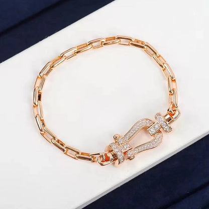 [Stellar Jewelry]FORCE LARGE HORSESHOE CLASP  METAL BRACELET