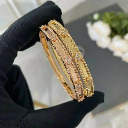 [Stellar Jewelry]CLOVER BRACELET 4MM DIAMONDS