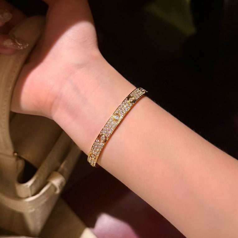 [Stellar Jewelry]LOVE BRACELET 6.1MM DIAMOND-PAVED 10 BIG DIAMONDS