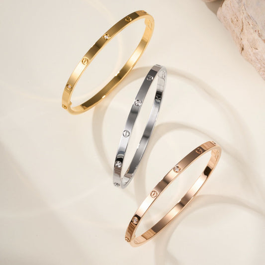 [Stellar Jewelry]LOVE BRACELET 3.65MM 6 DIAMONDS