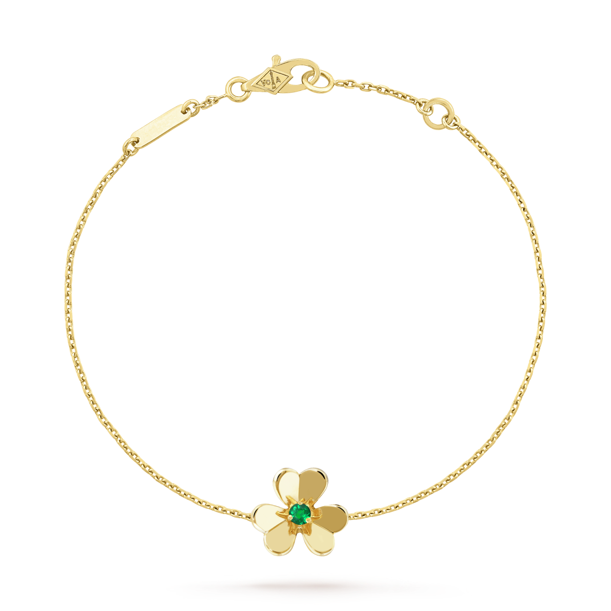 [Stellar Jewelry]FRIVOLE GOLD FLOWER PINK MALACHITE BRACELET