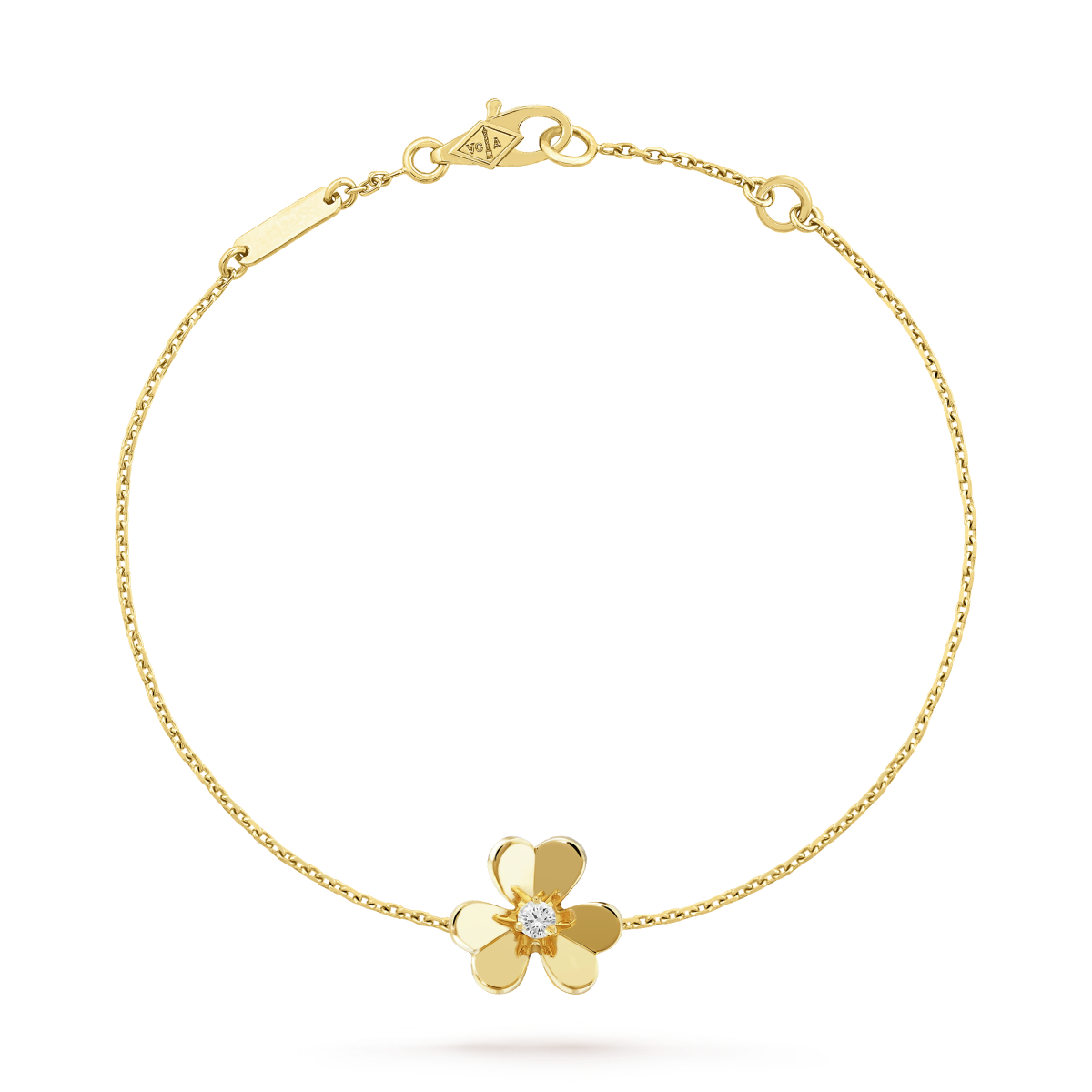 [Stellar Jewelry]FRIVOLE GOLD FLOWER PINK MALACHITE BRACELET