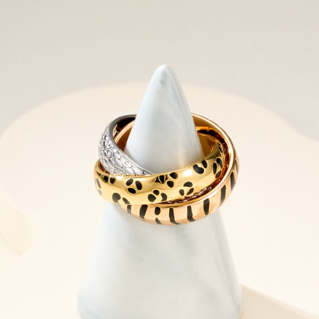 [Stellar Jewelry]TRINITY  RING LEOPARD PRINT