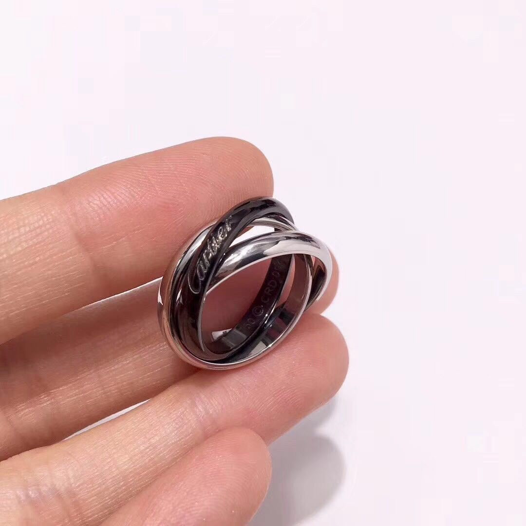 [Stellar Jewelry]TRINITY 3.2MM RING BLACK CERAMIC