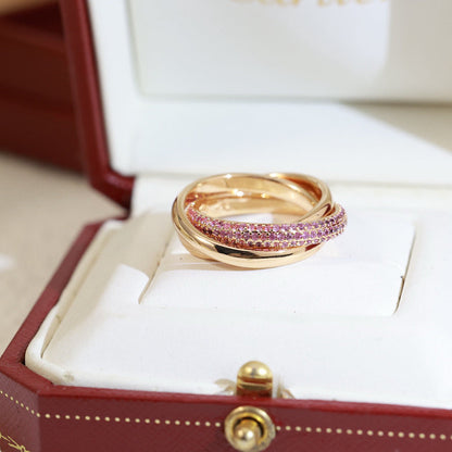 [Stellar Jewelry]TRINITY 3.2MM RING PINK DIAMOND