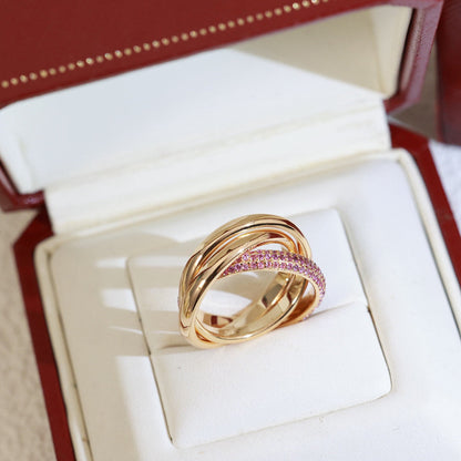 [Stellar Jewelry]TRINITY 3.2MM RING PINK DIAMOND