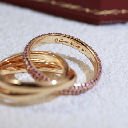 [Stellar Jewelry]TRINITY 3.2MM RING PINK DIAMOND