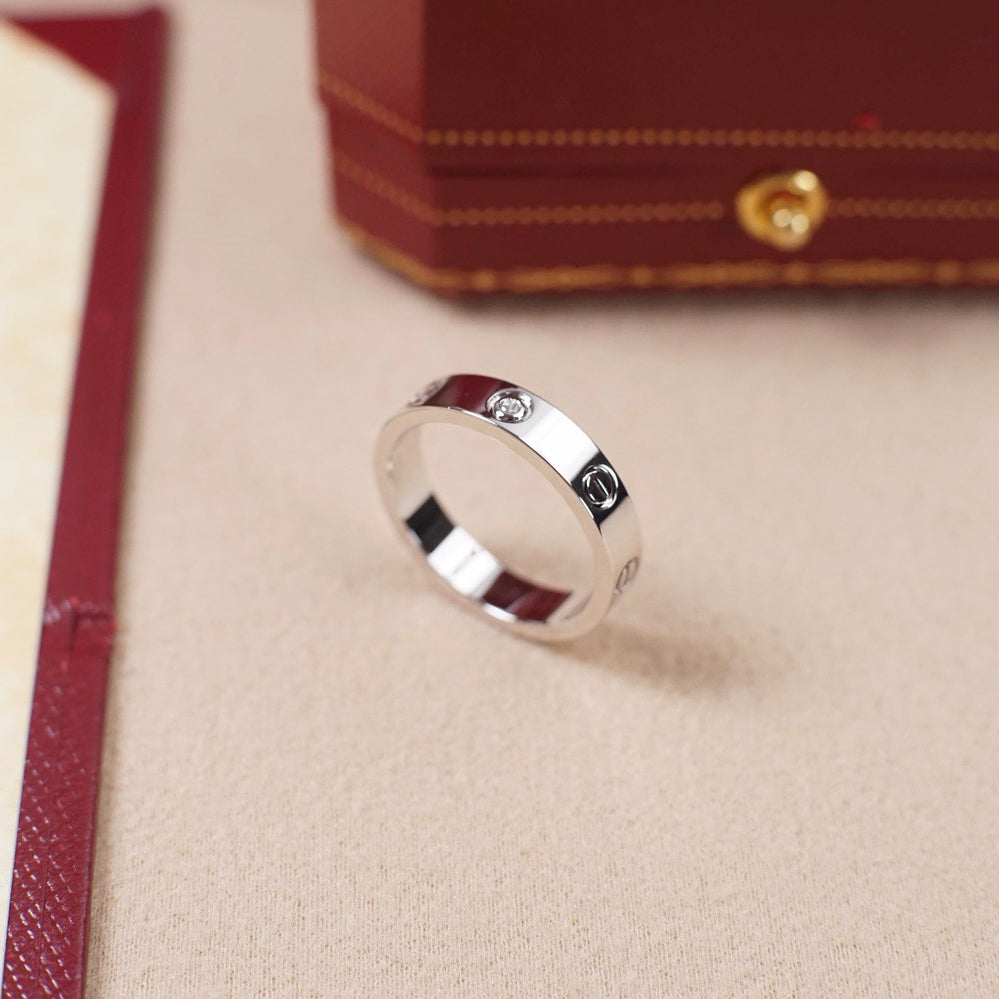 [Stellar Jewelry]LOVE 4MM 1 DIAMOND RING