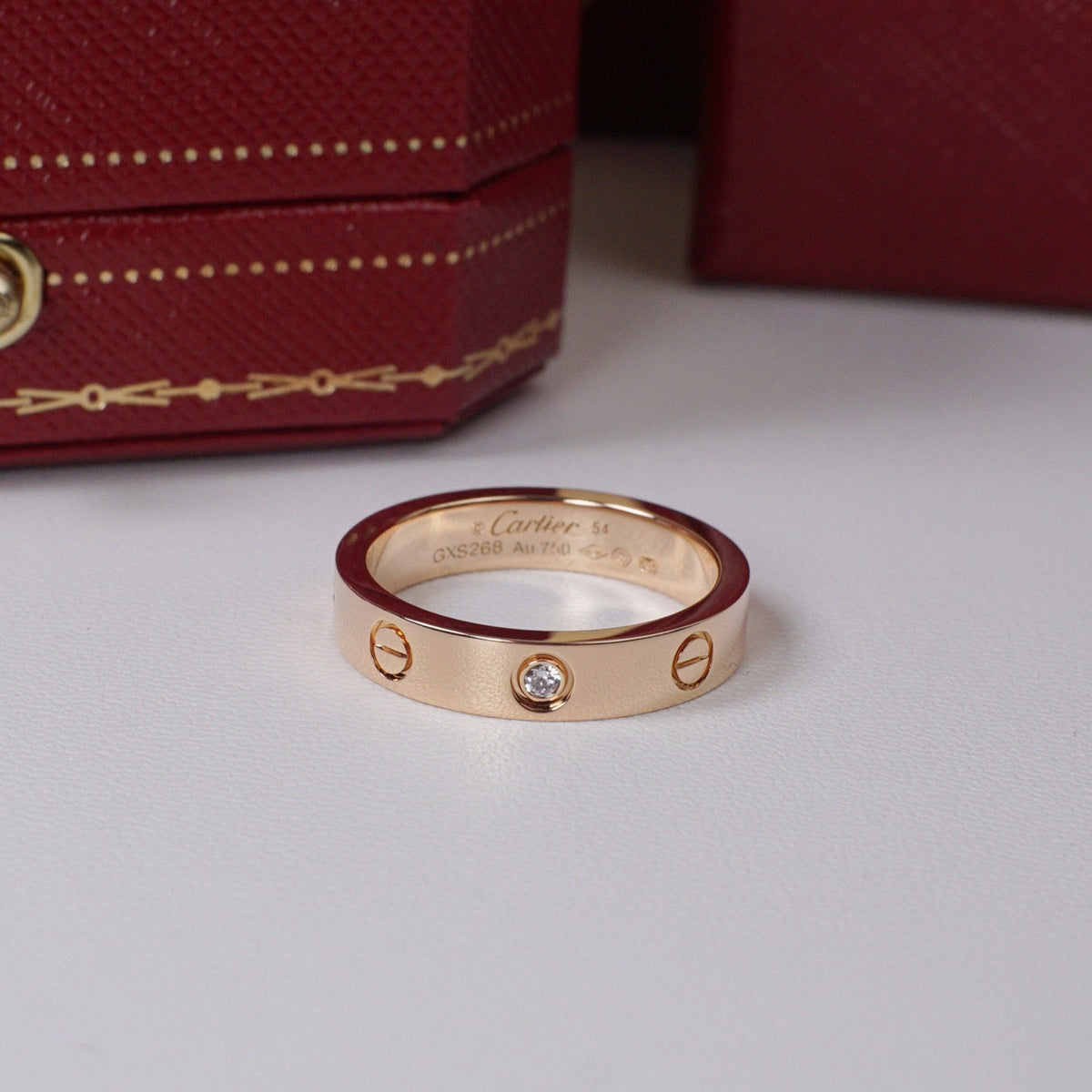 [Stellar Jewelry]LOVE 4MM 1 DIAMOND RING