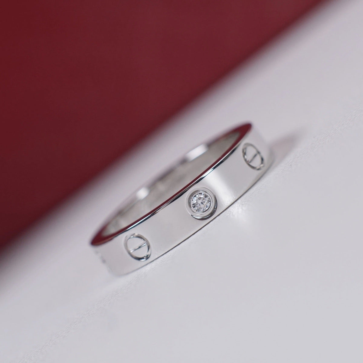 [Stellar Jewelry]LOVE 4MM 1 DIAMOND RING