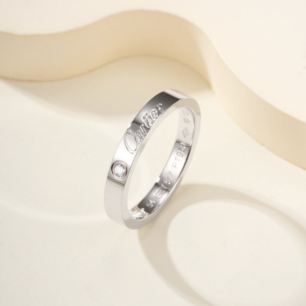 [Stellar Jewelry]LOVE RING 4MM 1 DIAMOND