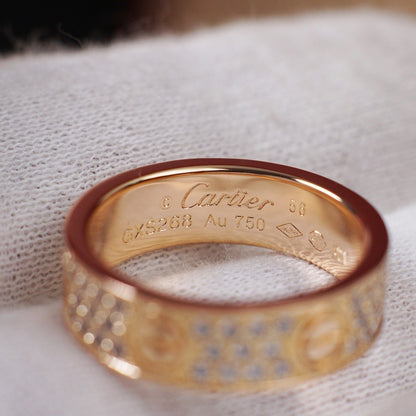 [Stellar Jewelry]LOVE RING 5.5MM DIAMONDS PAVED