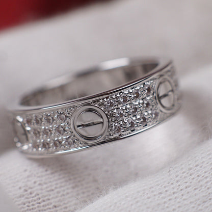 [Stellar Jewelry]LOVE RING 5.5MM DIAMONDS PAVED