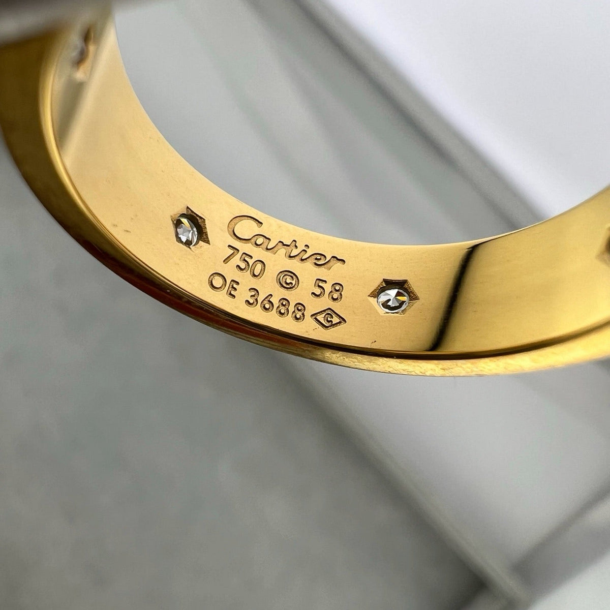 [Stellar Jewelry]LOVE 5.5MM FULL-PAVE 6-DIAMOND RING