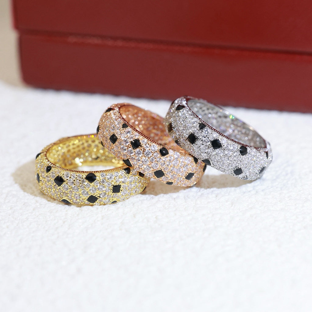 [Stellar Jewelry]PANTHERE SPOTTED FULL DIAMOND RING