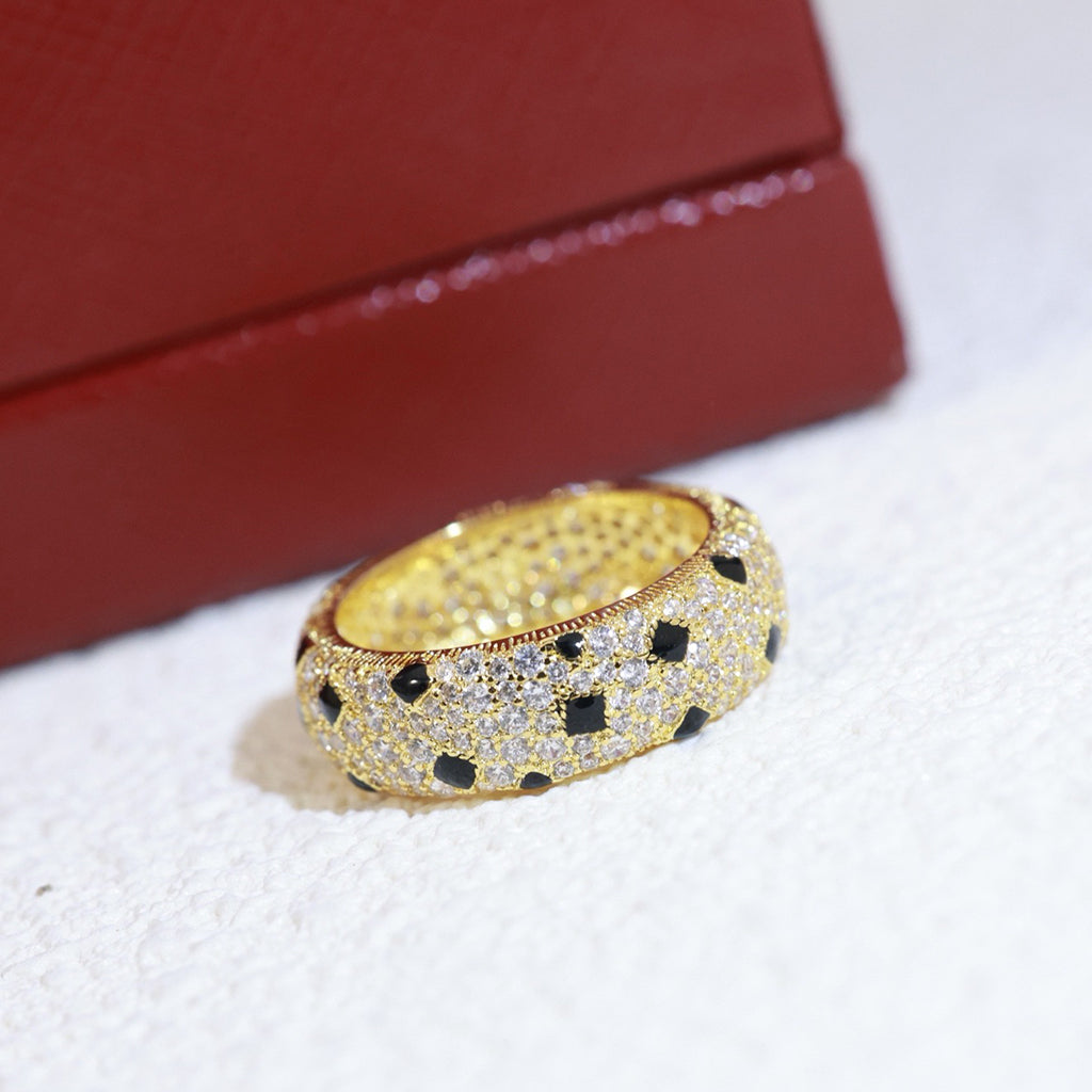 [Stellar Jewelry]PANTHERE SPOTTED FULL DIAMOND RING
