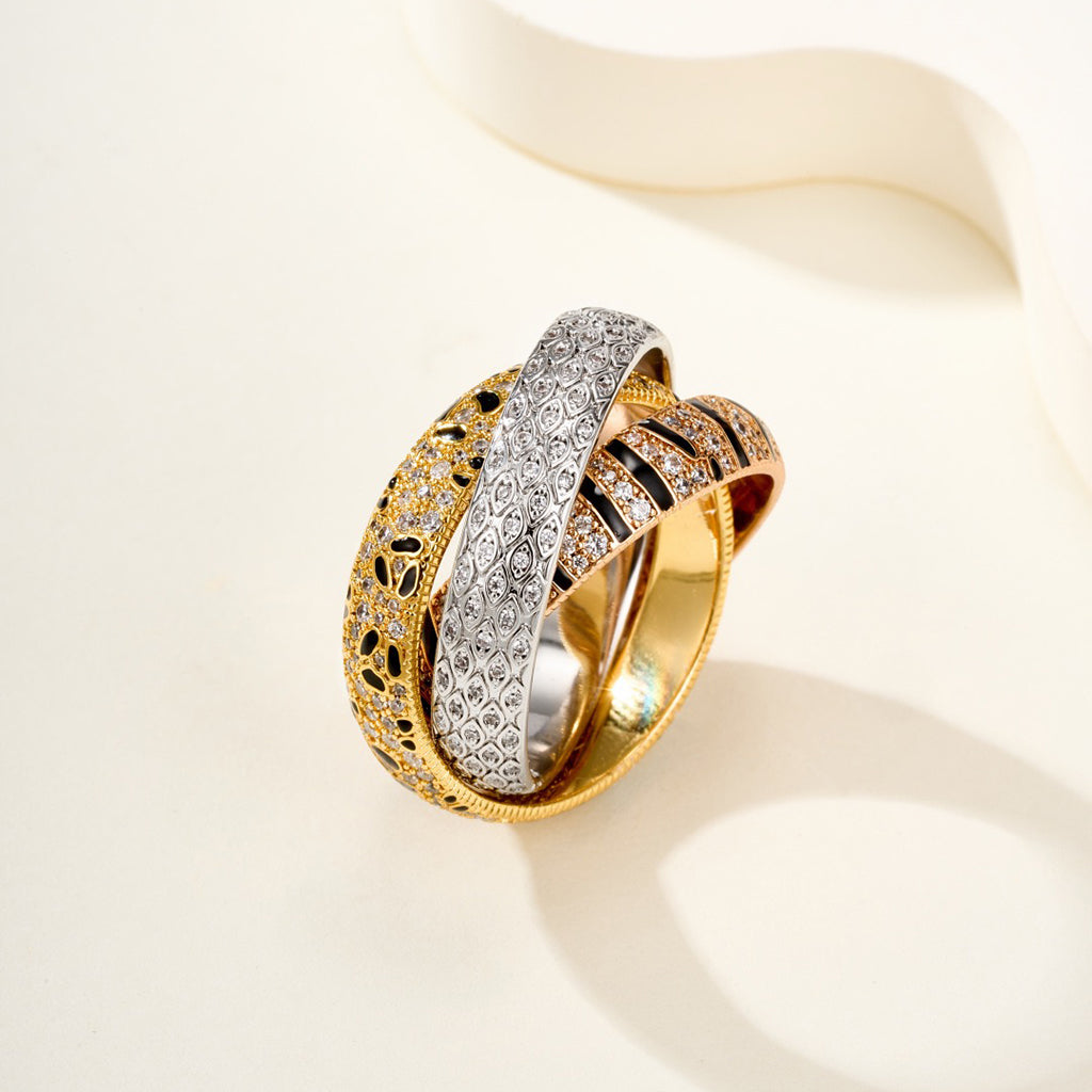 [Stellar Jewelry]TRINITY  RING LEOPARD PRINT