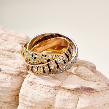 [Stellar Jewelry]TRINITY  RING LEOPARD PRINT