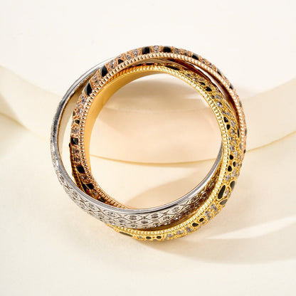 [Stellar Jewelry]TRINITY  RING LEOPARD PRINT