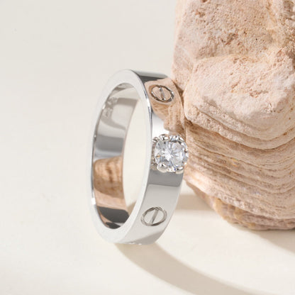 [Stellar Jewelry]LOVE RING 3.6MM 1 BIG DIAMOND