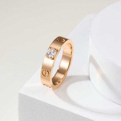[Stellar Jewelry]LOVE RING 3.6MM 1 BIG DIAMOND