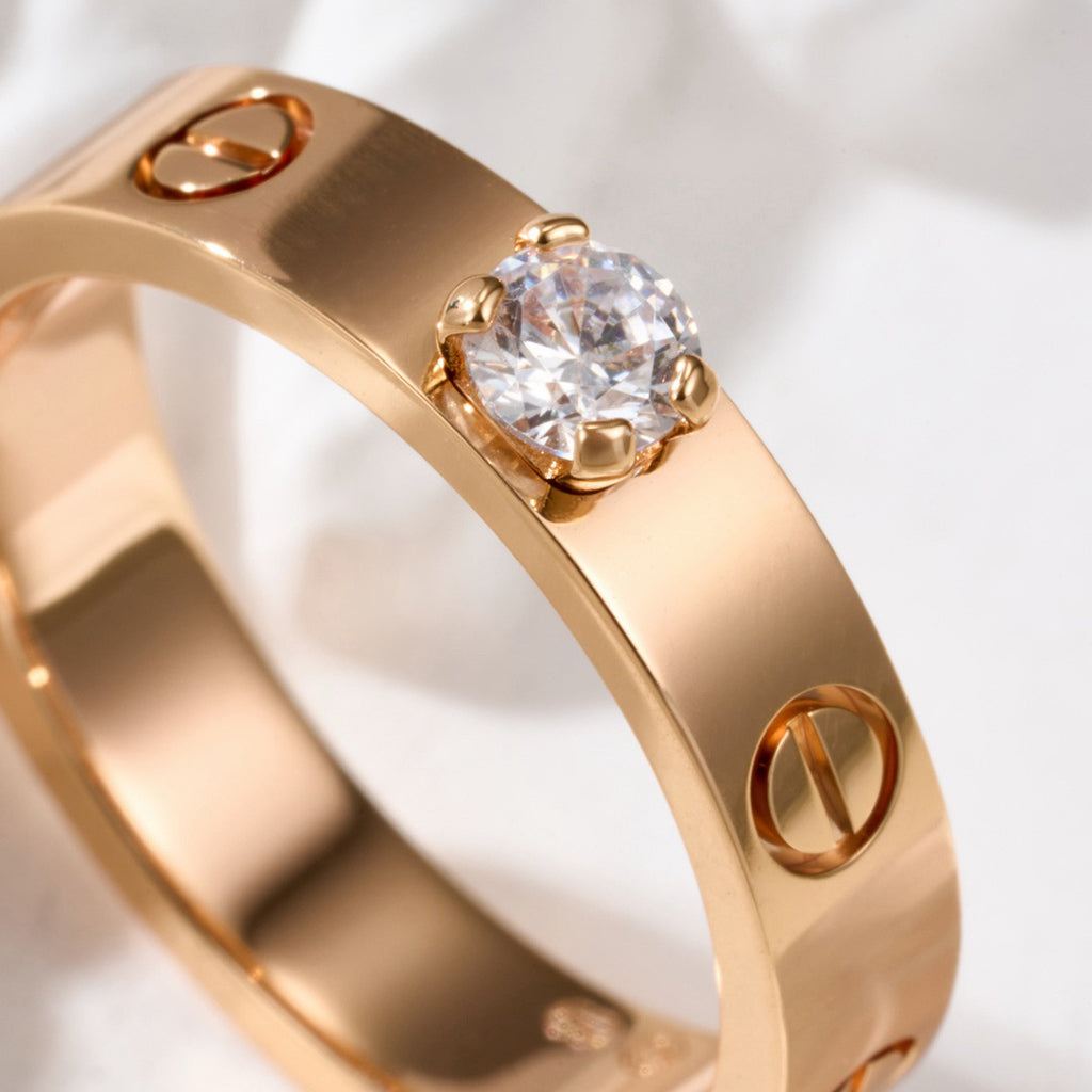 [Stellar Jewelry]LOVE RING 3.6MM 1 BIG DIAMOND