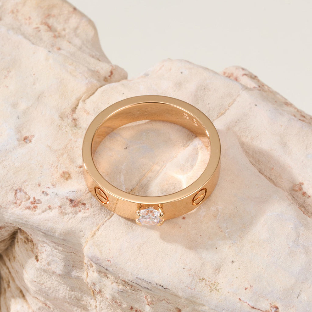[Stellar Jewelry]LOVE RING 3.6MM 1 BIG DIAMOND