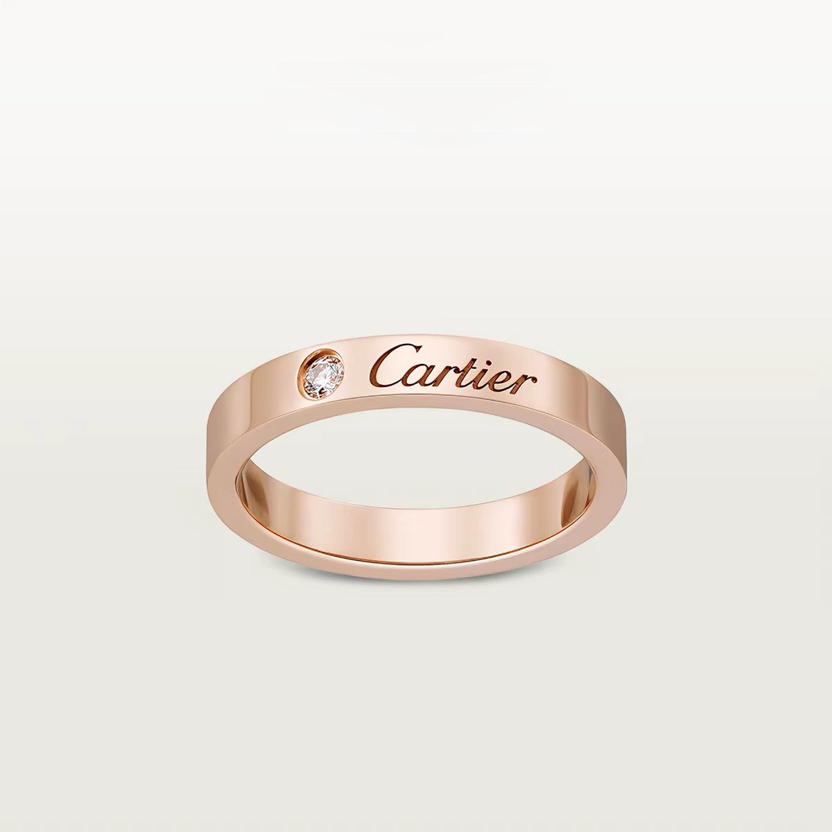 [Stellar Jewelry]LOVE RING 4MM 1 DIAMOND