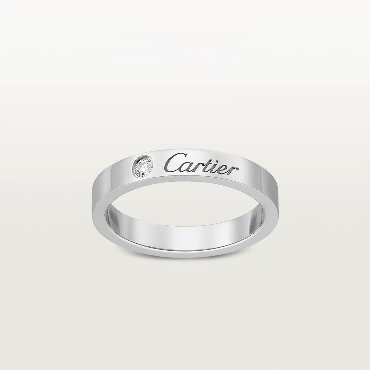 [Stellar Jewelry]LOVE RING 4MM 1 DIAMOND