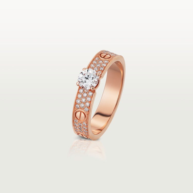 [Stellar Jewelry]LOVE RING 3.6MM 1 BIG DIAMOND FULL DIAMOND