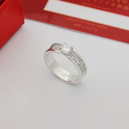 [Stellar Jewelry]LOVE RING 3.6MM 1 BIG DIAMOND FULL DIAMOND