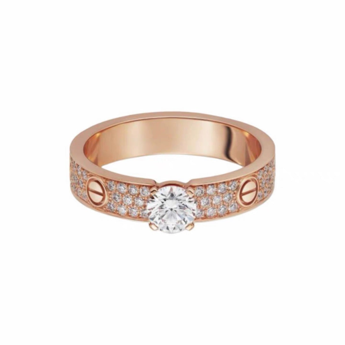 [Stellar Jewelry]LOVE RING 3.6MM 1 BIG DIAMOND FULL DIAMOND