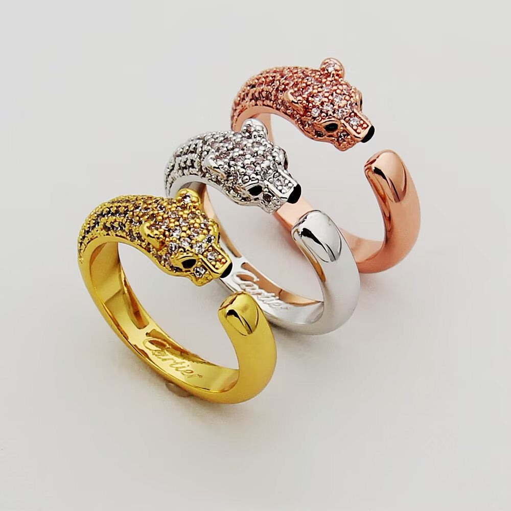 [Stellar Jewelry]PANTHERE HALF DIAMOND SMALL RING