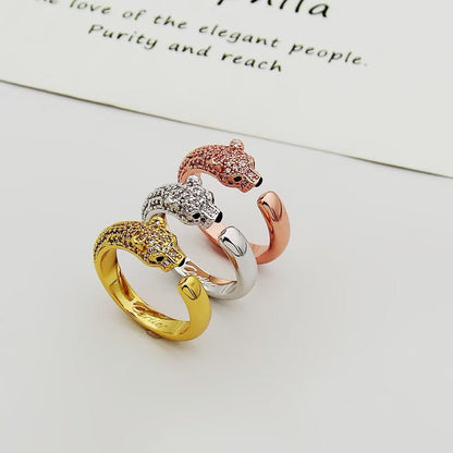 [Stellar Jewelry]PANTHERE HALF DIAMOND SMALL RING