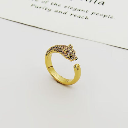 [Stellar Jewelry]PANTHERE HALF DIAMOND SMALL RING