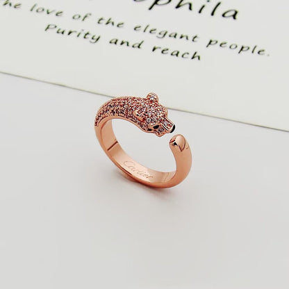 [Stellar Jewelry]PANTHERE HALF DIAMOND SMALL RING